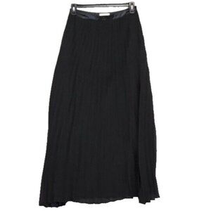 Honey Punch Womens Pleated Maxi Skirt Large Black Under Shorts Whimsygoth